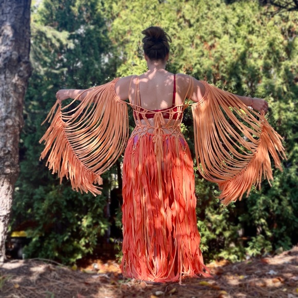 Handmade Corset Macramé Dress - Picture 16 of 17